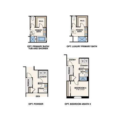 Plan 1816, Main Floor Options floor plan