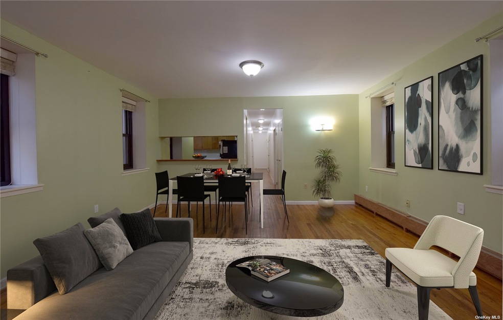 Living Room with Dining Room View - Virtually Stag