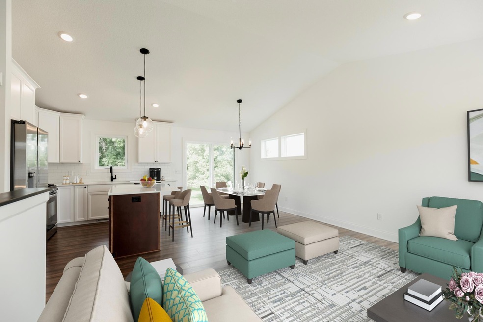 Virtually staged open layout