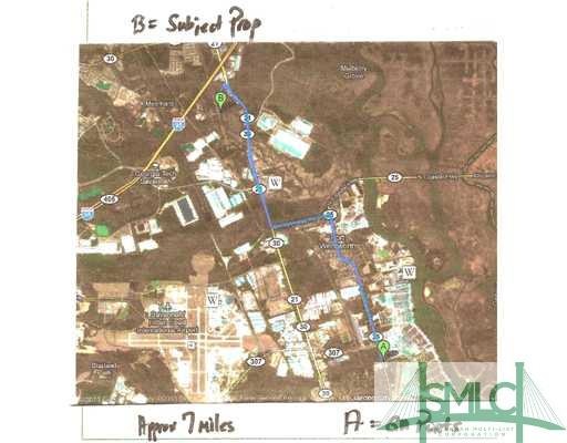 Aerial View. The green A is where this site is...s