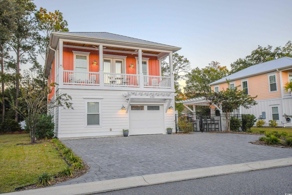 View of front of property featuring french doors, 