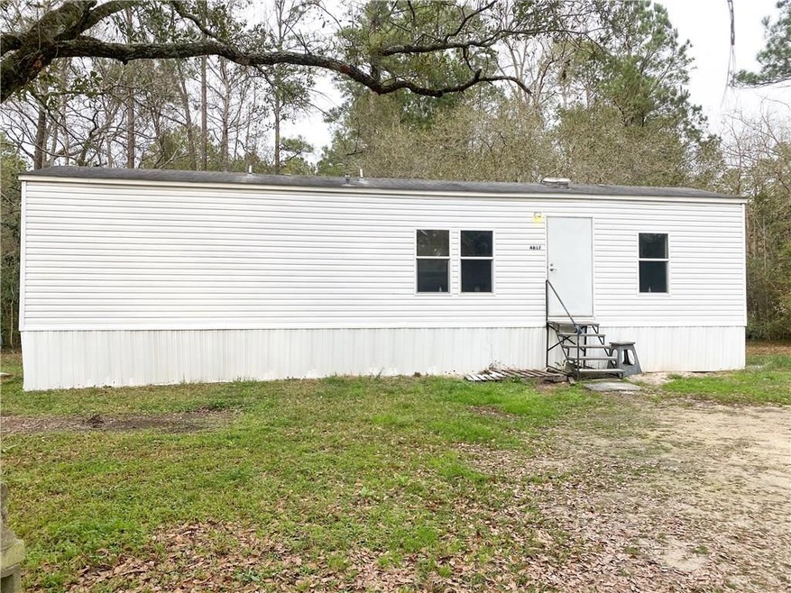 Front of mobile home