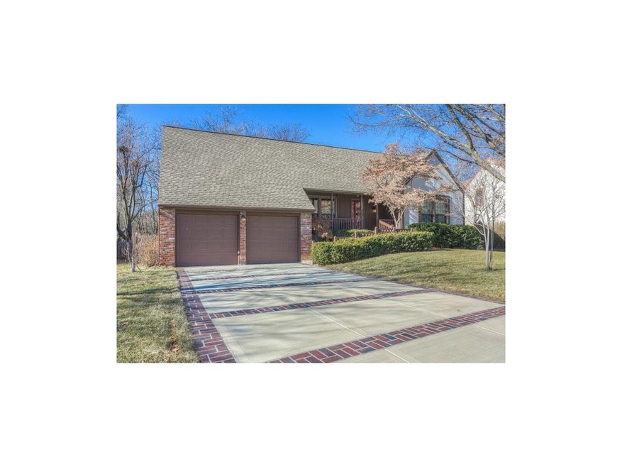 Brick-ribboned driveway