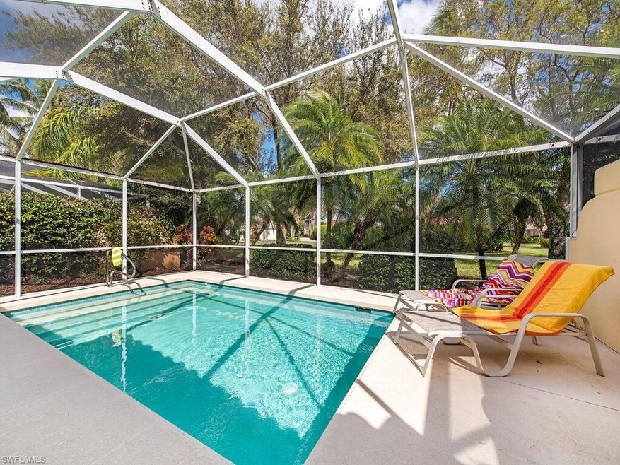 Pool with private landscape view.