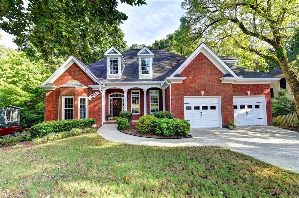 A handsome brick elevation along with a lovely law