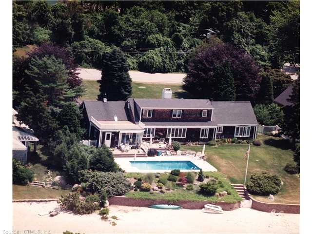 Aerial View. Inground pool overlooking the  beach.