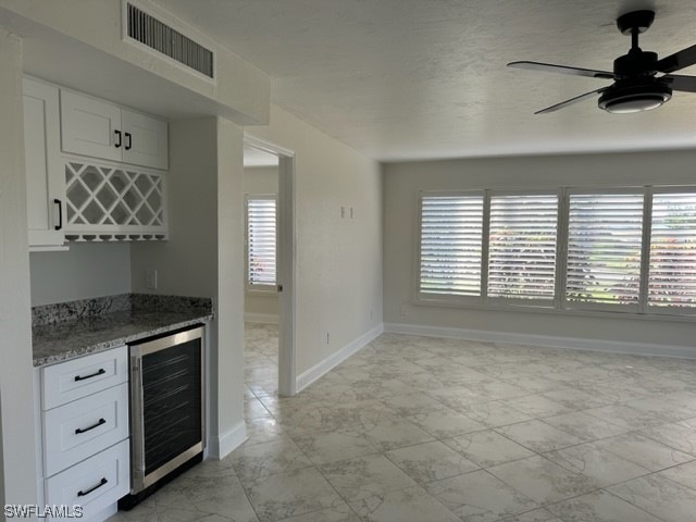 New Great Room, Tile Floor- Built In Bar With New