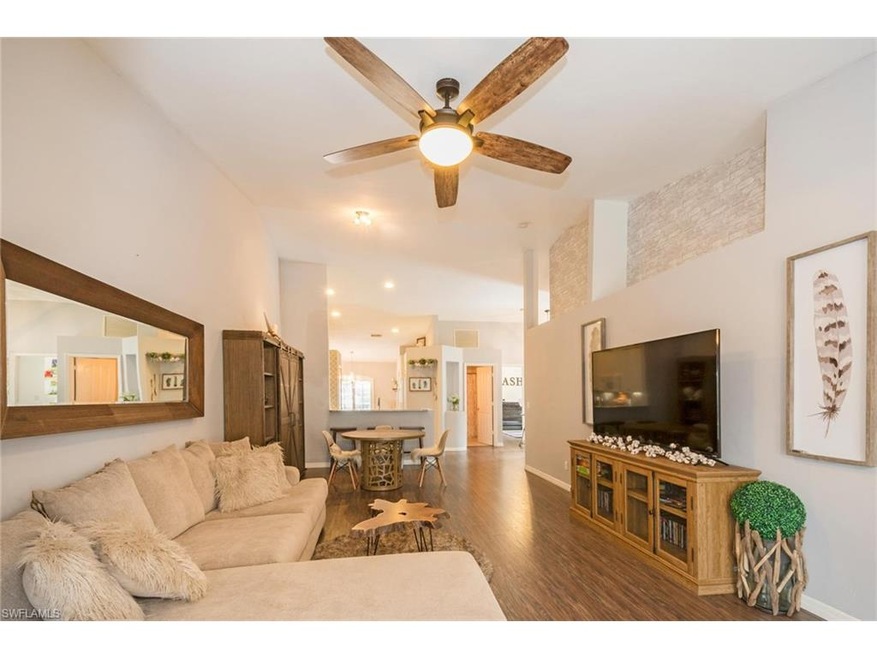 Great Room floor plan with soaring ceilings.