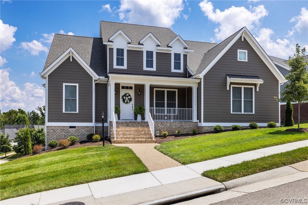 Full Front porch Augusta plan w/Farmhouse elevatio