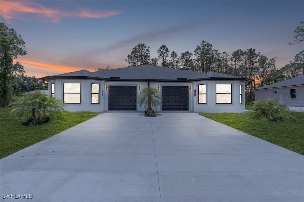View of front of home featuring an attached garage