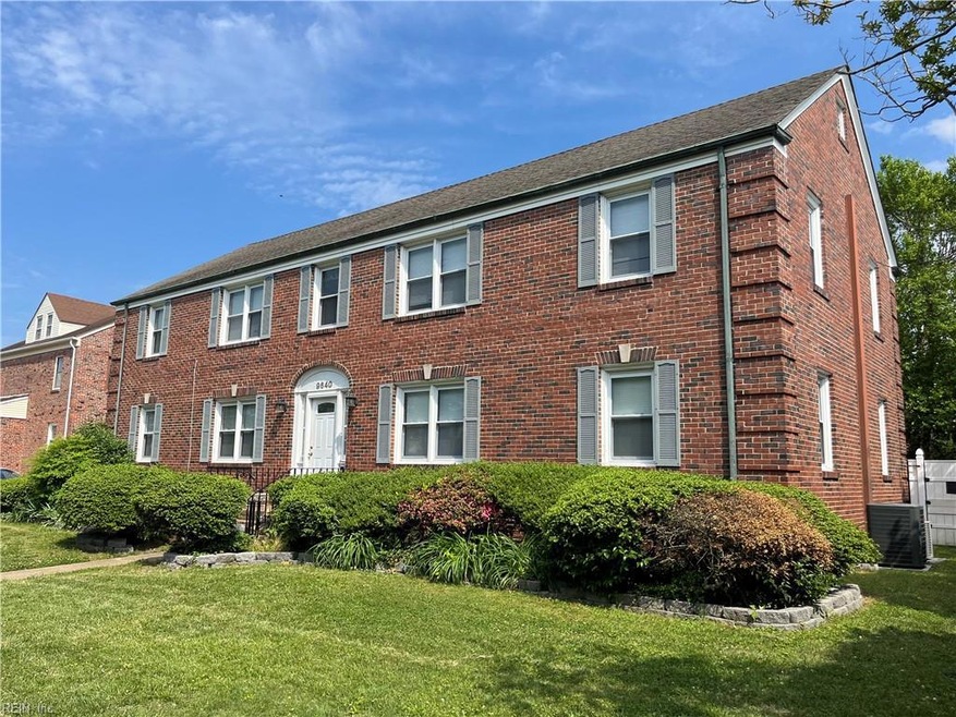 Front of building, apartment is front lower left