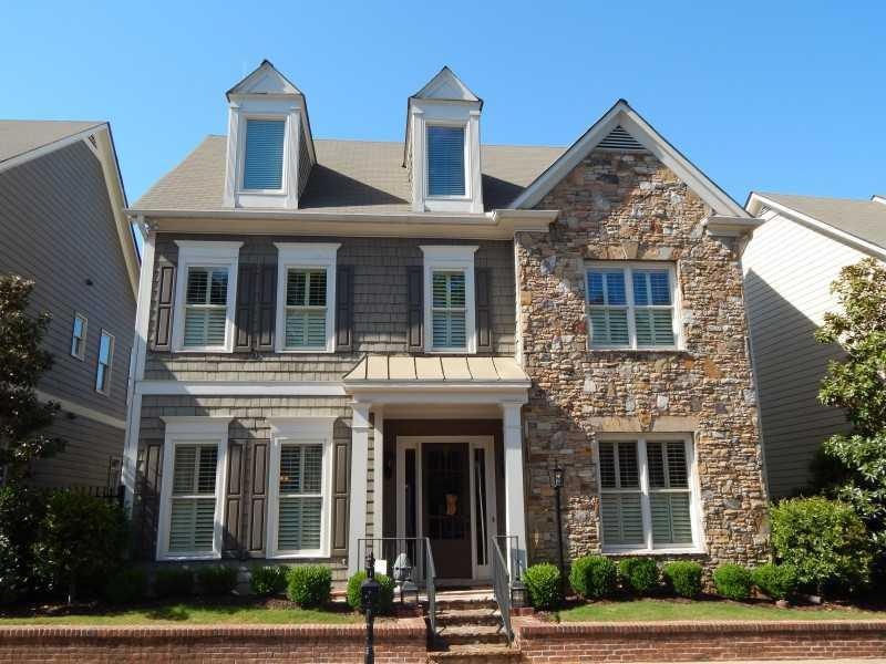 Exterior Front. Stunning exterior with stone, ceme