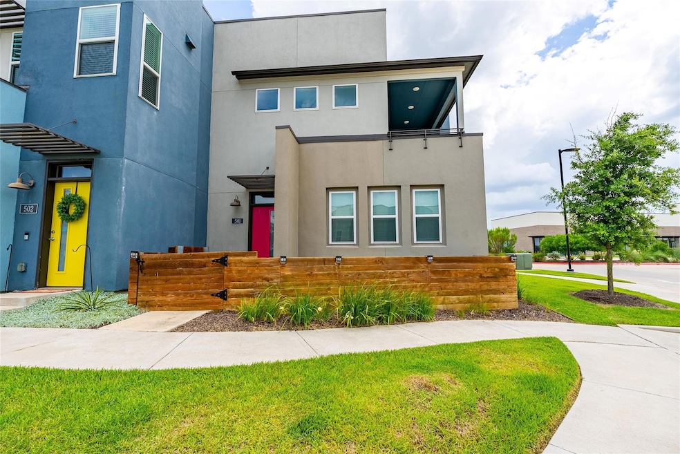 Contemporary home with stucco siding