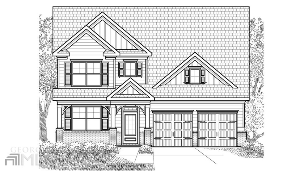 B&W Rendering. Not actual home. Sample same plan.