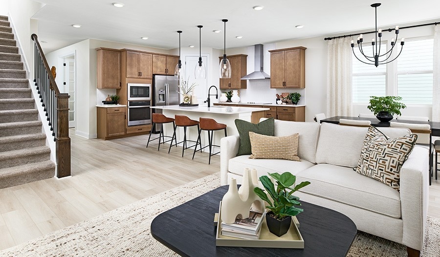 Picture shows the same floor plan furnished, but actual finished will vary.