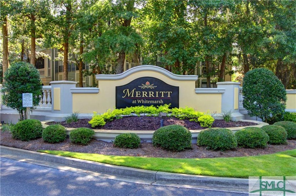 Beautifully landscaped entrance to The Merritt at 