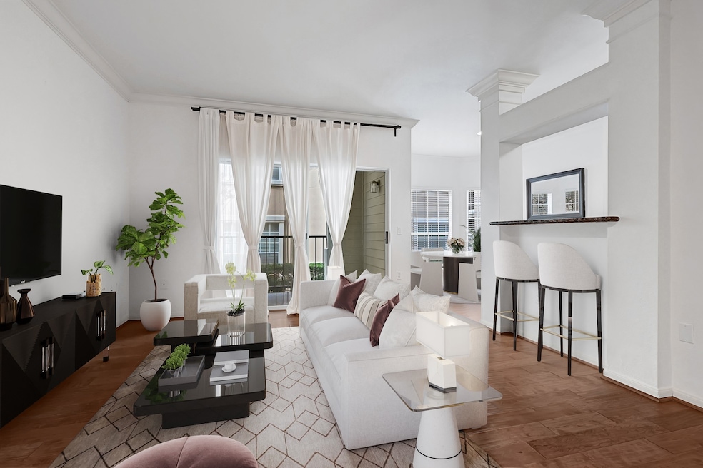 Living area, virtually staged.