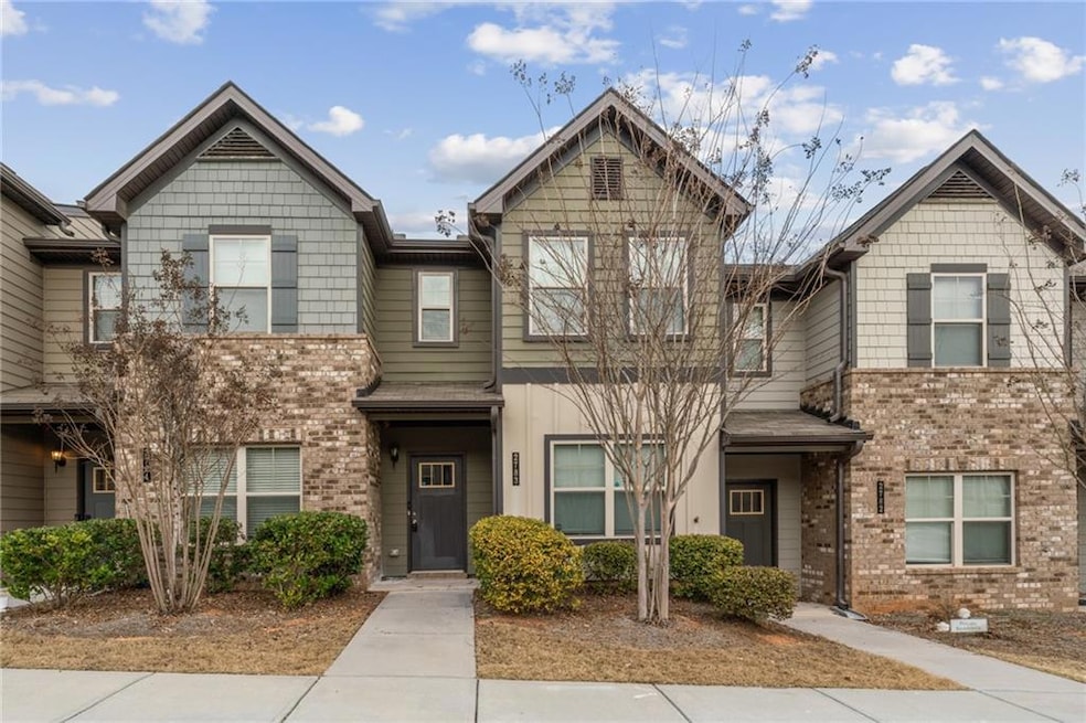 Multi unit property featuring brick siding