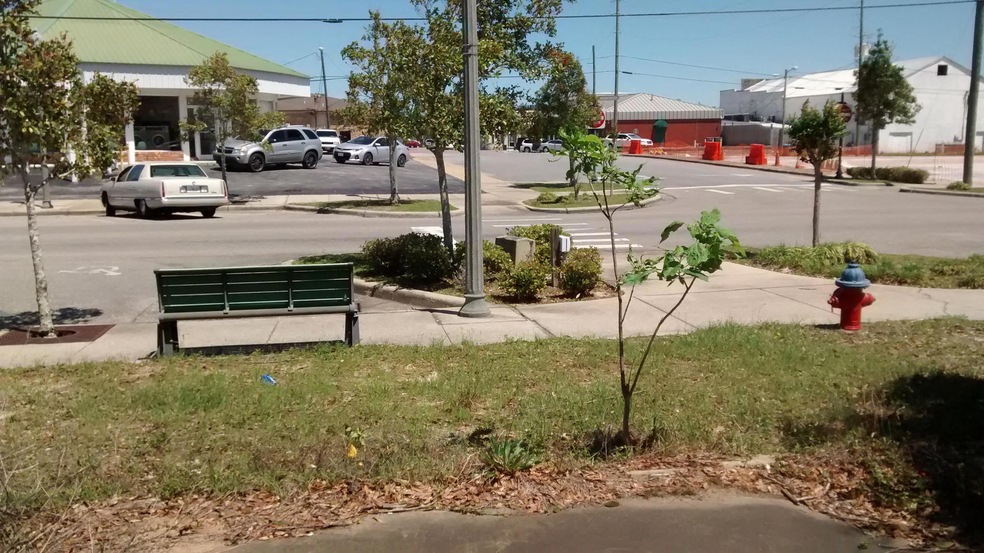 Bench in front of lot