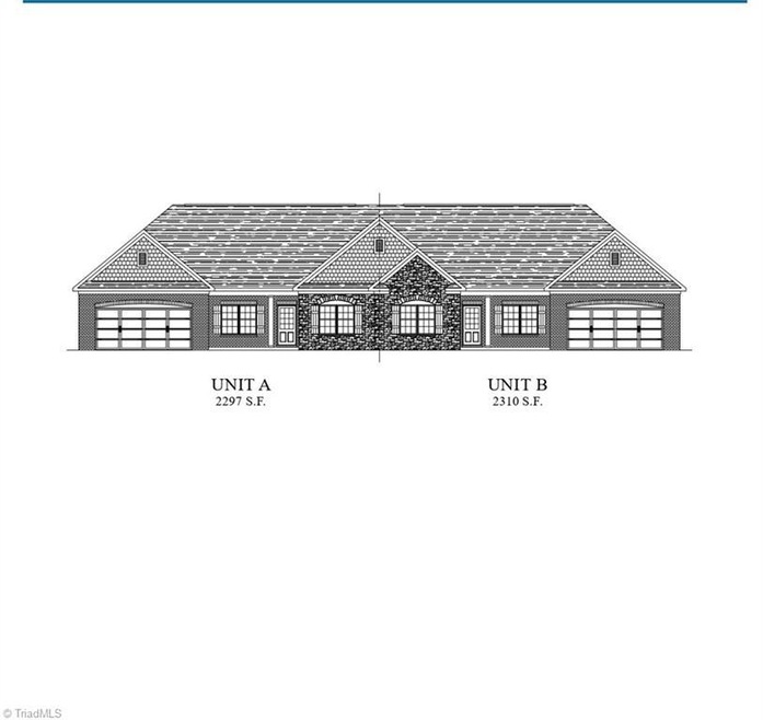 Twin home under construction.