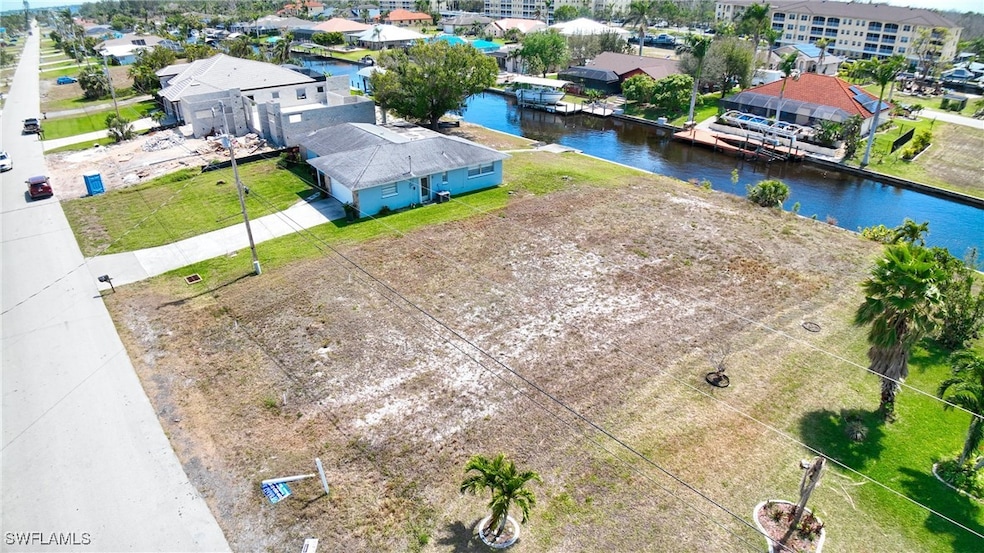 Bird's eye view of a nearby body of water