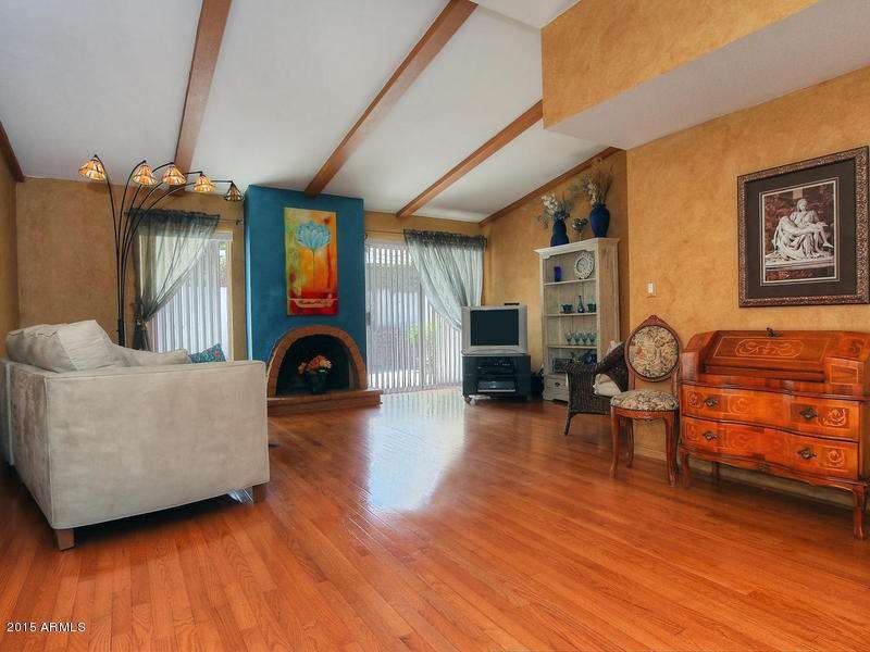 Family Room with Vaulted Ceilings