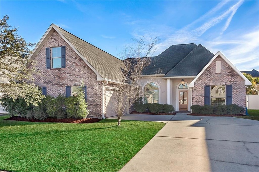 Exterior and 2 car garage