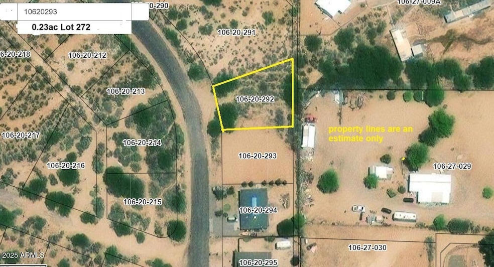 aerial view of property line