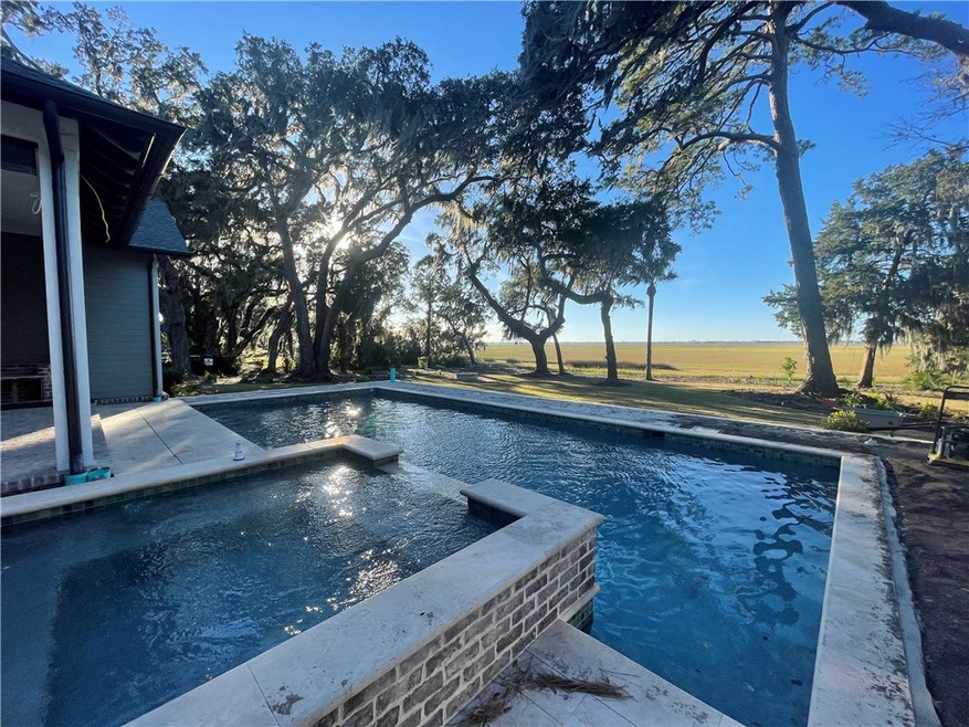 View from Back Patio - pool with jacuzzi