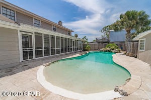 lots of paved space for pool chairs