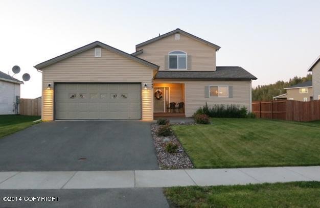 Front of house in twilight