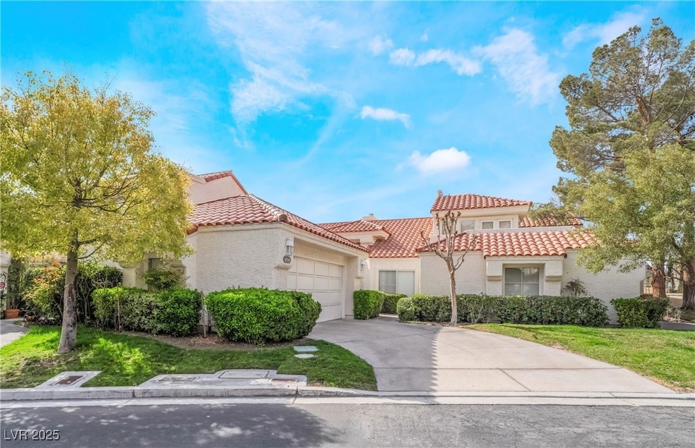 Mediterranean / spanish house with stucco siding,
