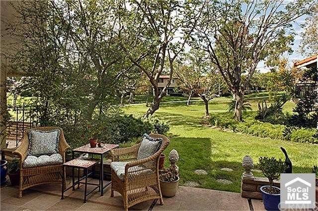 View of the greenbelt from the wrap-around patio.