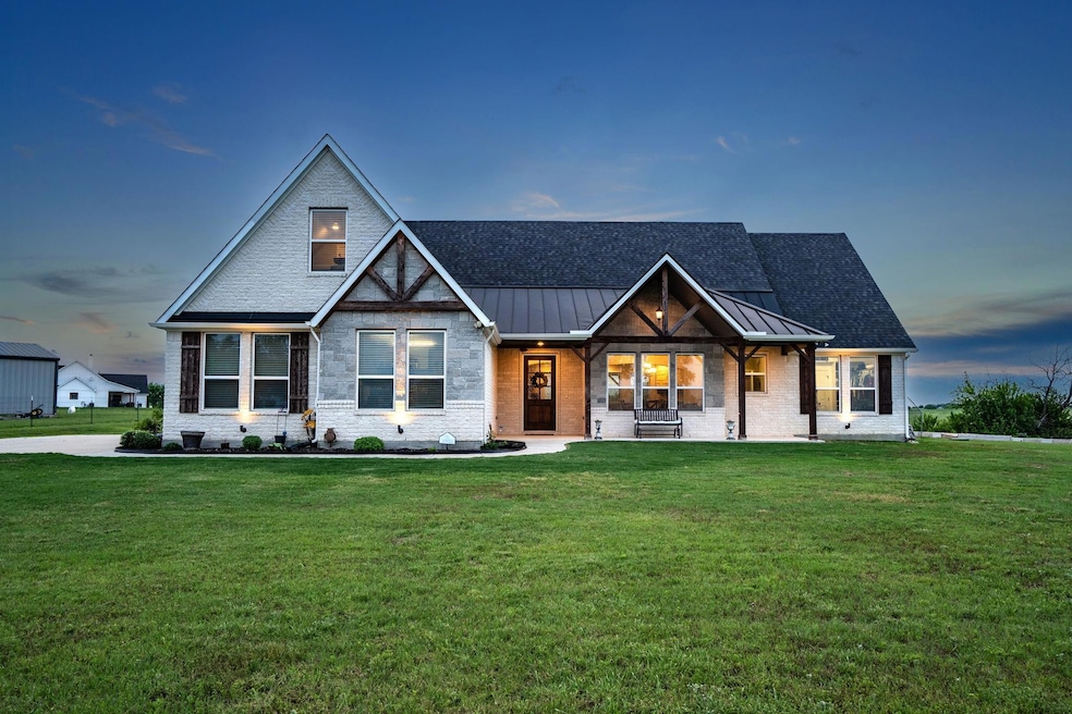 View of aerial view at dusk