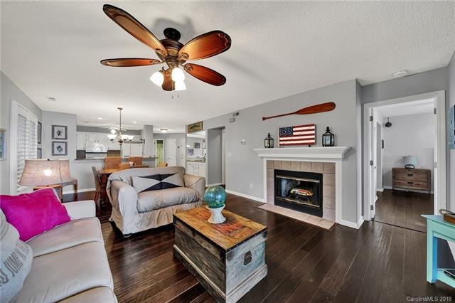 Living Room With Wood Burning Fireplace