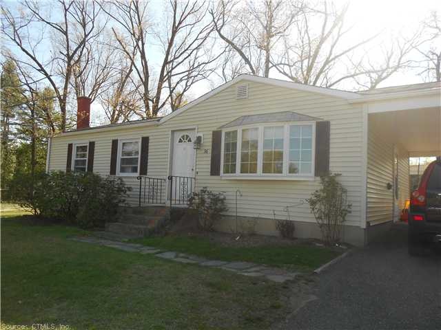 Exterior Front. 3 Bedroom Ranch set on large lot..