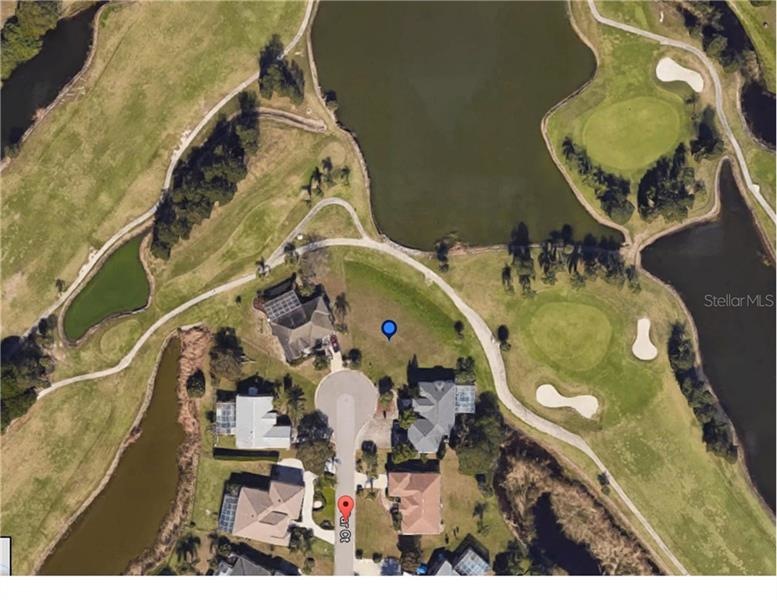 Air View of cul de sac lot on Apollo Beach Golf Co