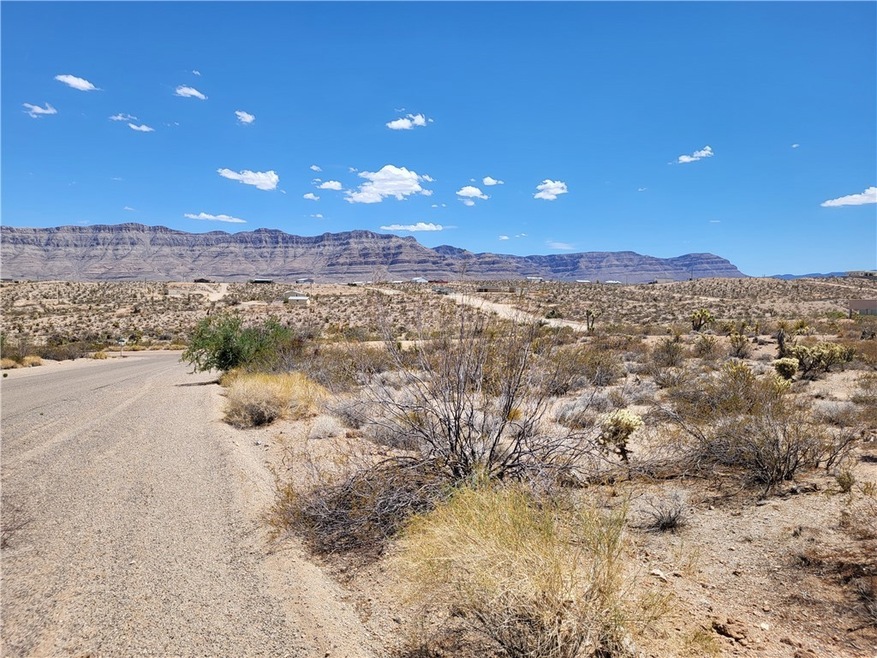 View of mountain backdrop with a desert landscape