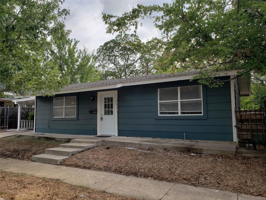View of single story home