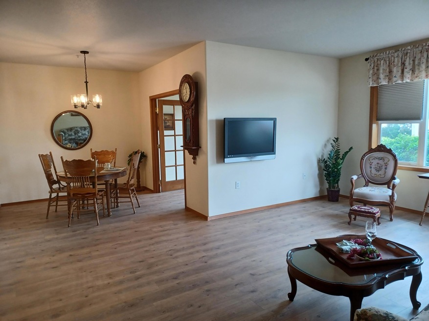 Entry & new wood flooring