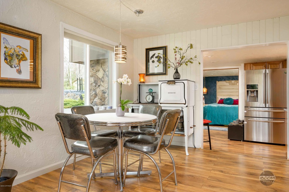Dining area w/kitchen and master bedroom