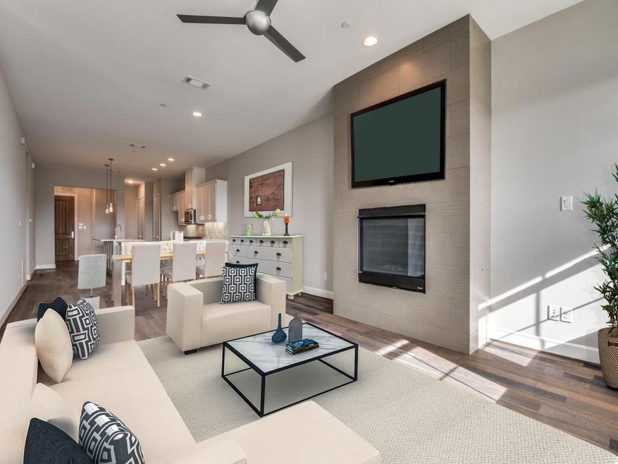 Photo and staging of a different floorplan. Shown 