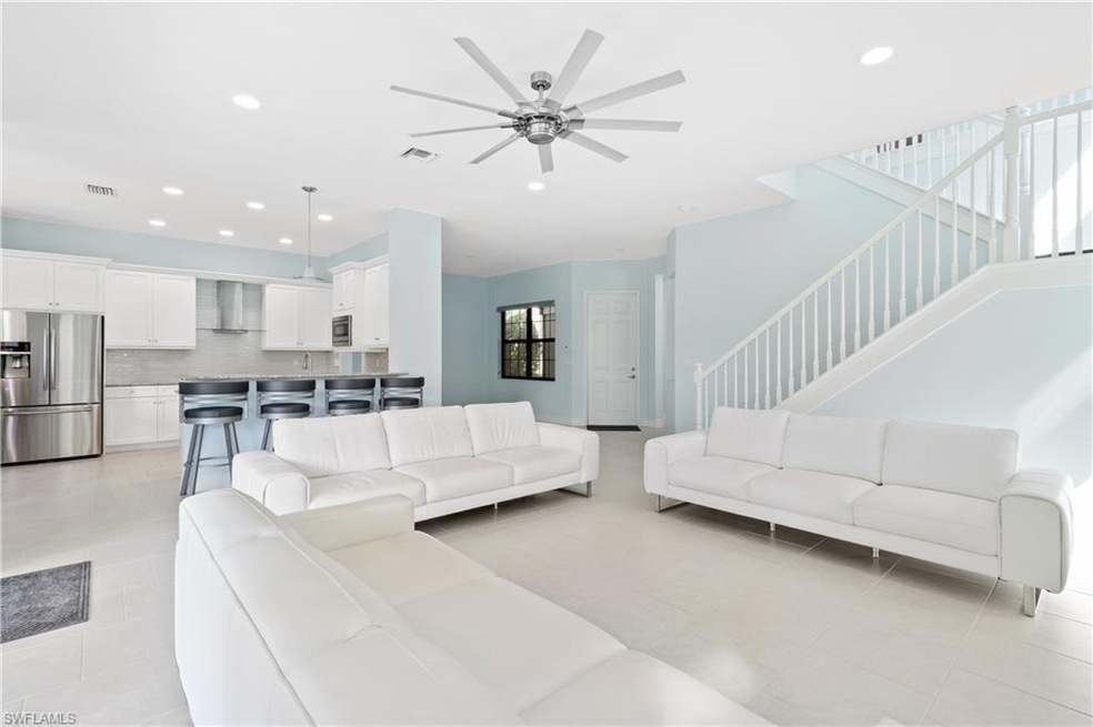 Living/kitchen/stairs