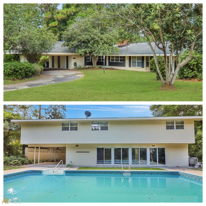 Split Level home.  View of front and back of home.