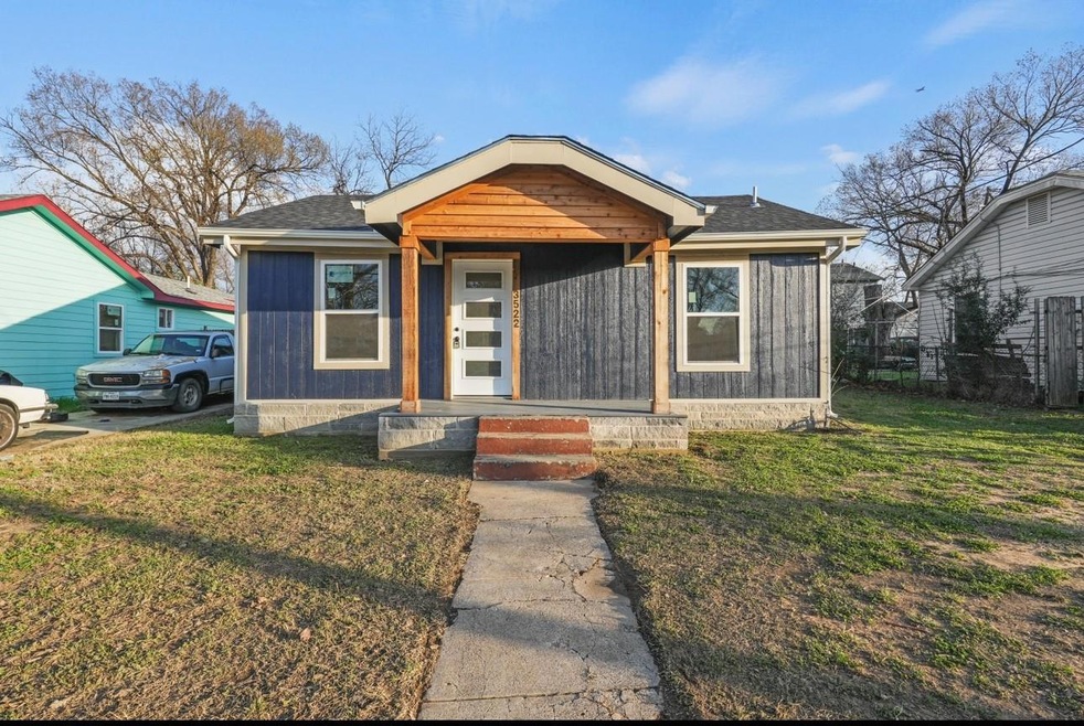 View of front of home with a front lawn