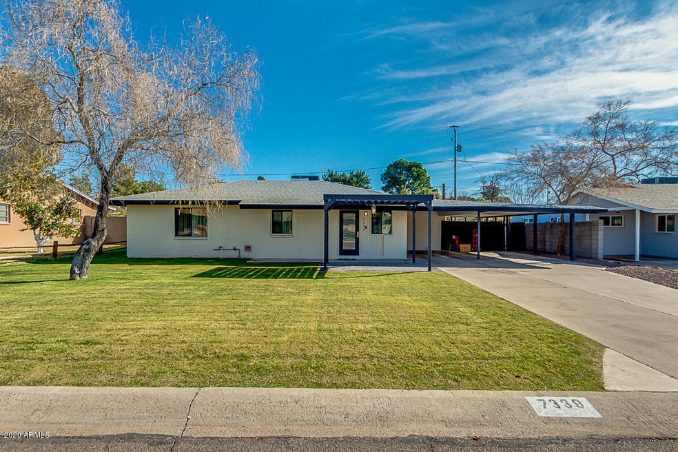 Large front yard and lots of grass