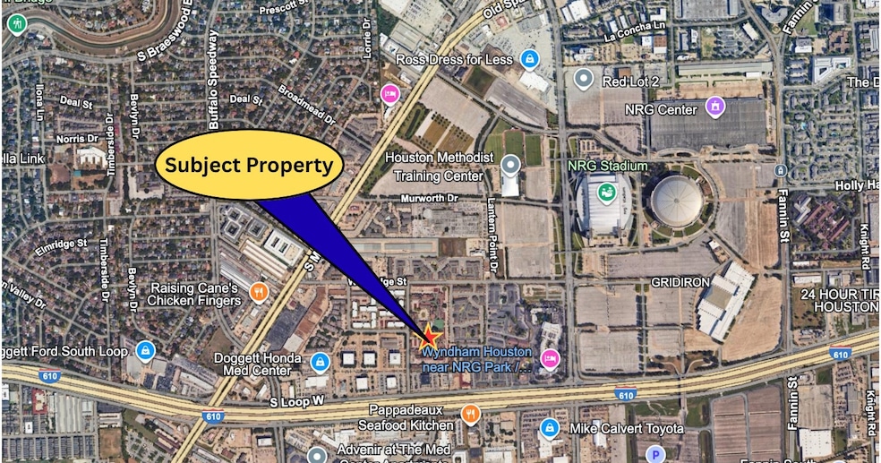 Property located near NRG Stadium in Houston, Texas. It's conveniently located close to major roads and amenities such as restaurants and medical centers.
