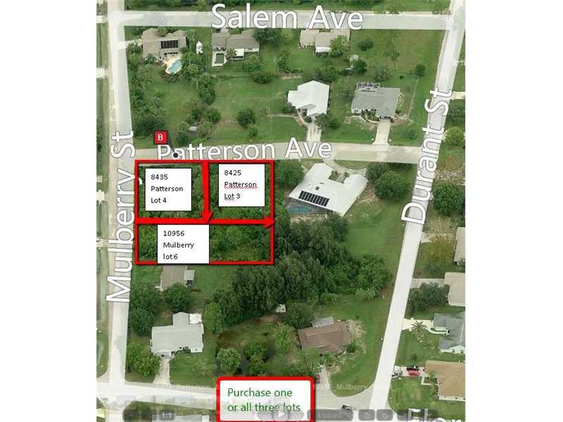 Land/Lot. View of all three lots. Buy one or all.