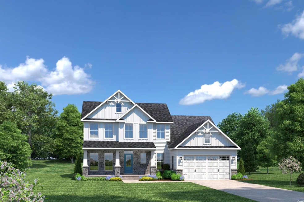 Craftsman inspired home featuring a front yard and