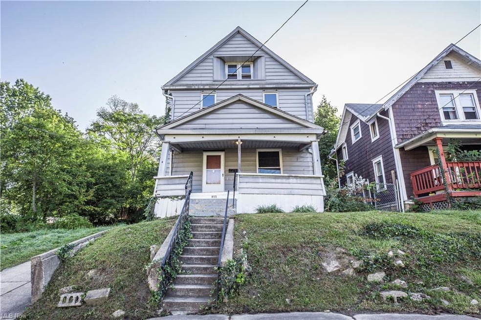 View of front of home featuring covered porch